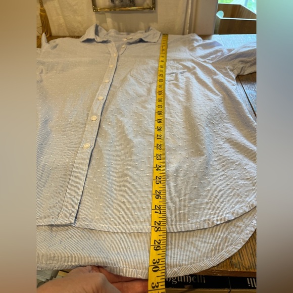 DC JEANS – Blue Striped Button-Up Shirt – Size 1X - Picture 5 of 9